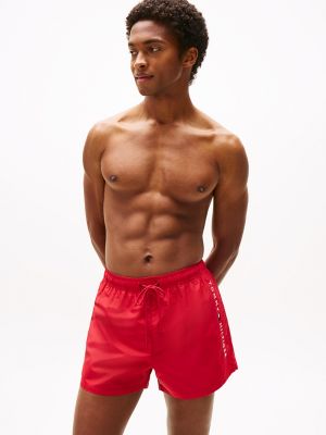 Tommy Logo 5" Swim Trunk, Medium Red