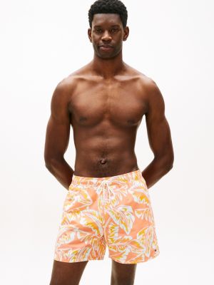 Printed 7" Swim Trunk, Vintage Banana Leaf Peach Dusk