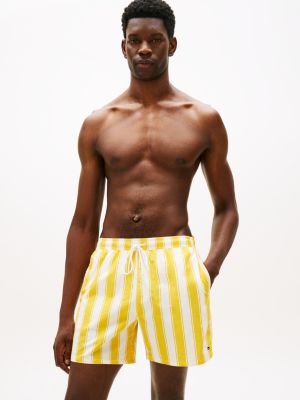 Printed 7" Swim Trunk, Summer Stripe Sunshower/White Stripe