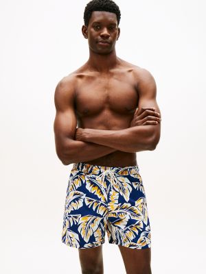 Printed 7" Swim Trunk, Vintage Banana Leaf Navy