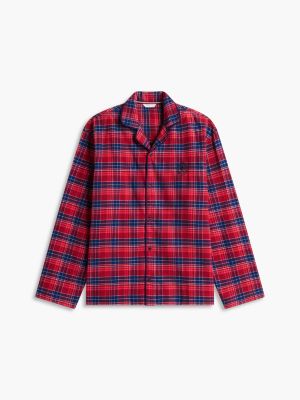 Пижамный комплект Plaid для мужчин, фланель — Tommy Hilfiger, цвет: Клетчатый средний красный — фото 5