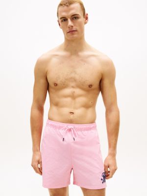 Script Monogram 5" Swim Trunk, Tonal Pink