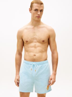 Script Monogram 5" Swim Trunk, Light Blue