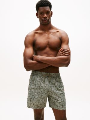 Palm Leaf Print 7" Swim Trunk, Palm Leaf Army Green