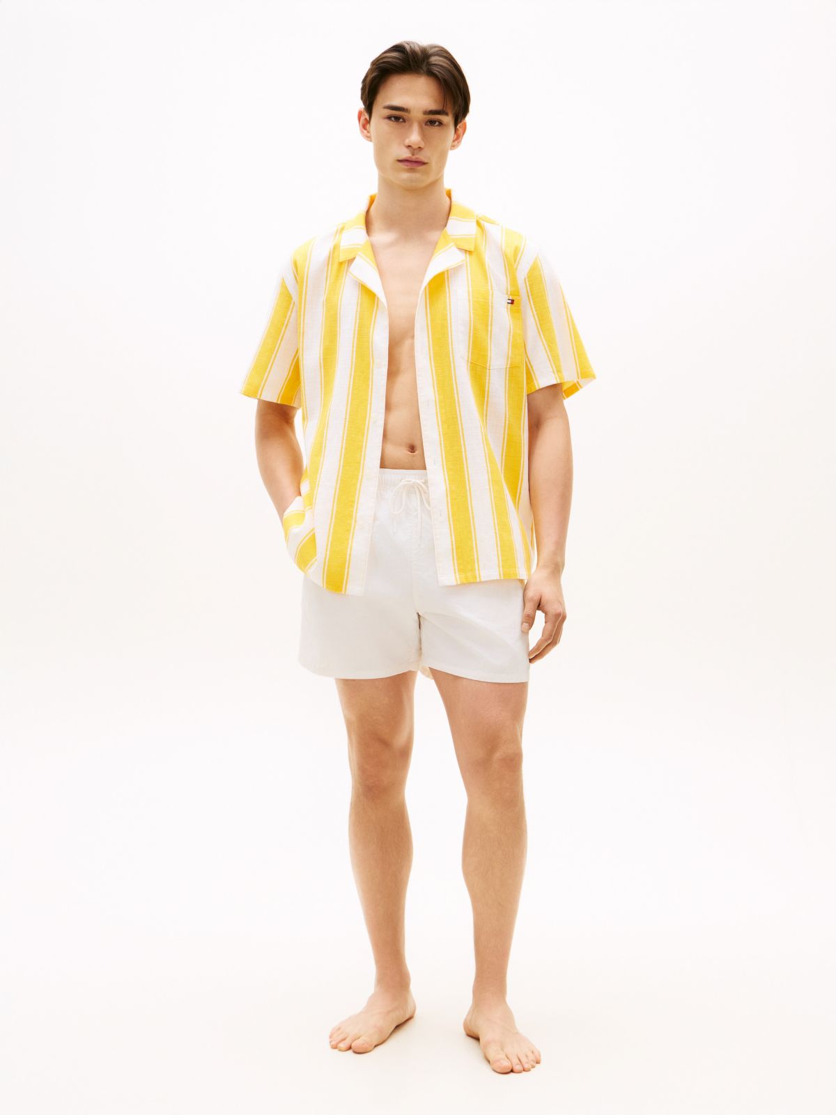 Lightweight Cabana Shirt — Summer Stripe Sunshower/White Stripe