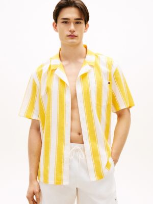 Lightweight Cabana Shirt, Summer Stripe Sunshower/White Stripe