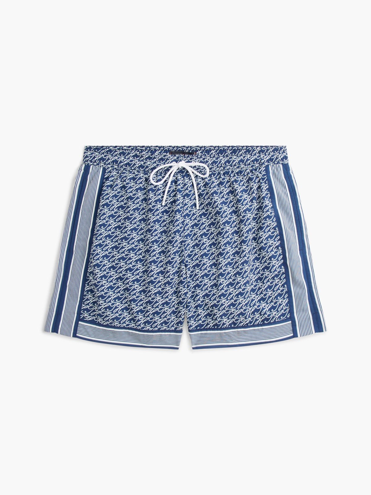 Allover Scrip Monogram 5" Swim Trunk — Navy