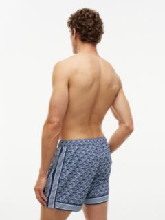 Allover Scrip Monogram 5" Swim Trunk — Navy 4