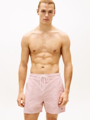 Striped 7" Swim Trunk, Terra Red