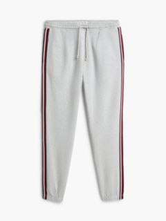Signature Stripe Terry Lounge Jogger — Ice Grey Heather 5