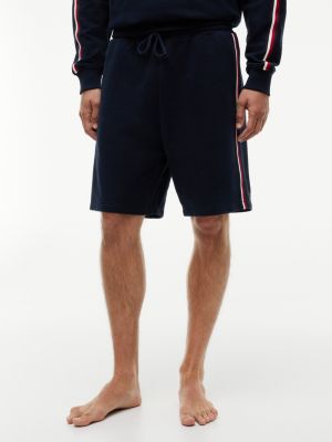 Signature Stripe Terry Lounge Short, Navy Blue
