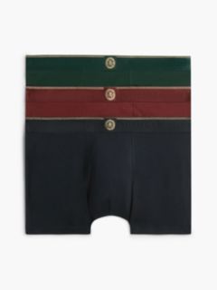 Crest Logo Wicking Trunk 3-Pack — Navy Blue/Nocturnal Green/Burgundy 1