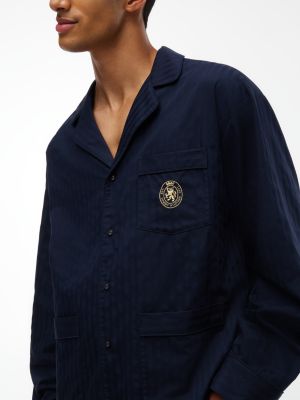 Пижамный комплект Crest Dobby для мужчин, с логотипом — Tommy Hilfiger, цвет: Полосатый — фото 2
