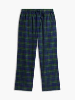 T-Shirt & Plaid Flannel Pant Sleep Set — Deep Evergreen/Bufflo Check 6