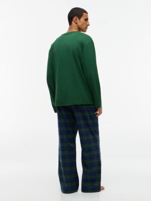 Пижамный комплект для мужчин, фланель — Tommy Hilfiger, цвет: Вечнозелёный / Клетчатый — фото 4