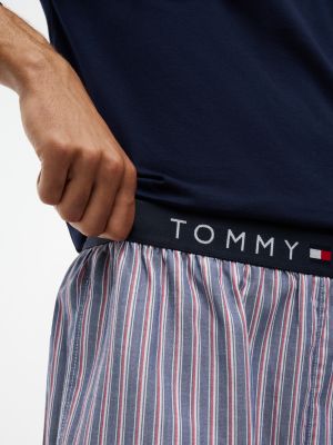Пижамный комплект для мужчин, в полоску — Tommy Hilfiger, цвет: Тёмно-синий / Полосатый — фото 3