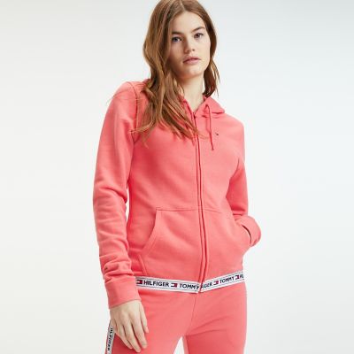 tommy hilfiger pink hoodie women's