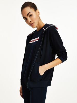Tommy Hilfiger Women's Logo Tape Hoodie Desert Sky - M