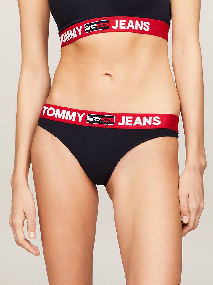 Opaque debitor kost Signature Logo Thong | Tommy Hilfiger