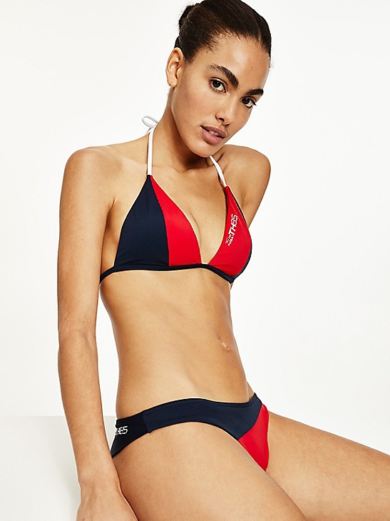 On board Brewery Monarchy Recycled Triangle Bikini Top | Tommy Hilfiger
