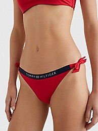 Details about   Tommy Hilfiger Cheeky Womens Beachwear Bikini Bottoms Seesucker Blue All Sizes 