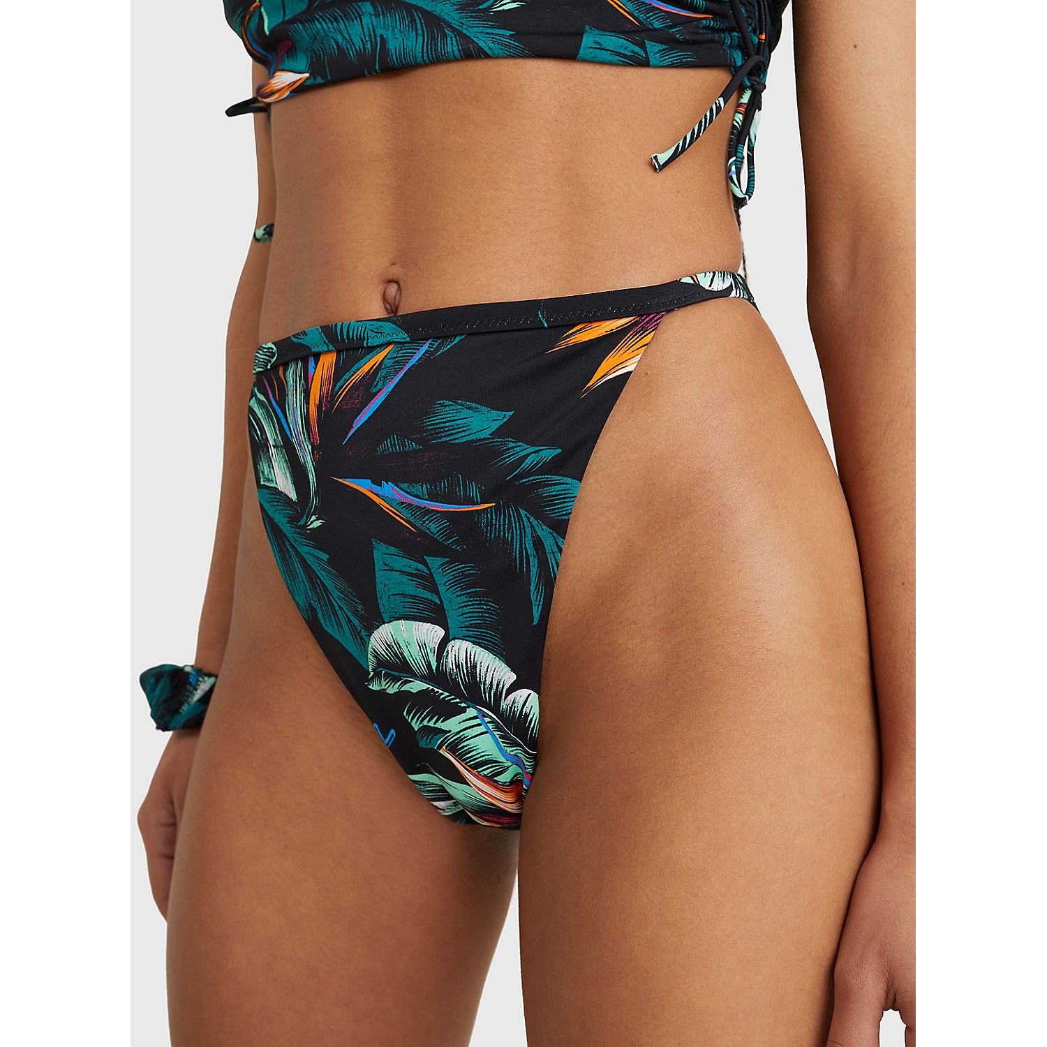 TOMMY HILFIGER Tropical Print High-Waist Bikini Bottom