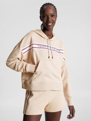 Beige hoodie tommy online hilfiger