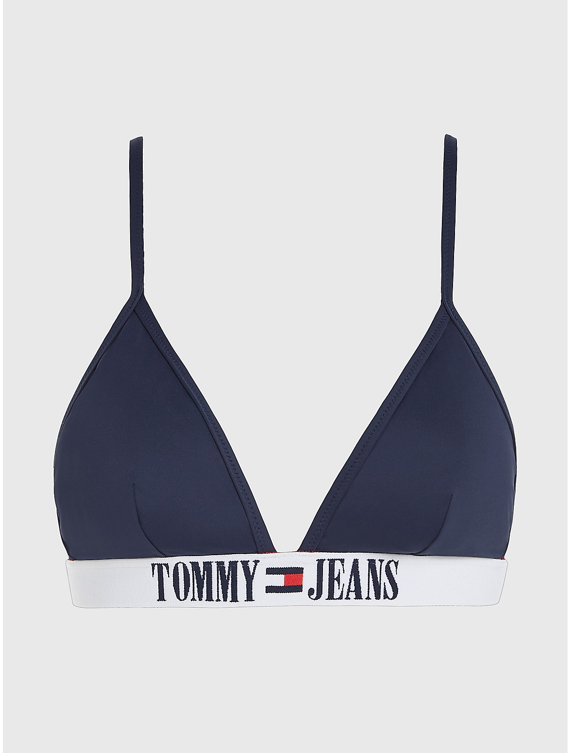 Tommy Hilfiger Women's Logo Triangle Bikini Top - Blue - XS