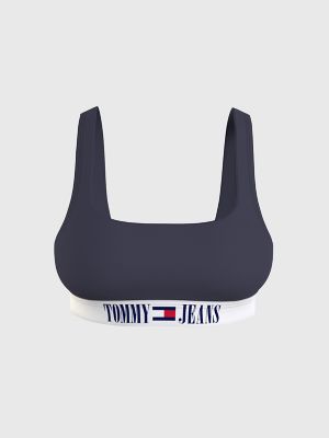 Logo Bralette Bikini Top, Twilight Navy