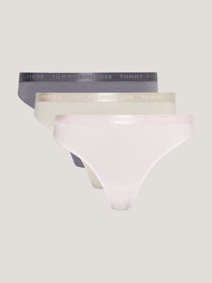 Tommy Hilfiger g-string with logo banding in pale blush