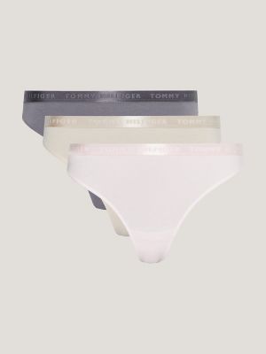 Tommy Hilfiger Women's Underwear Basics Cotton Thong Panties, 6