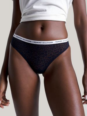 Tommy Hilfiger 3-pack Lace-waist Thongs in Blue