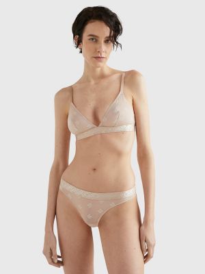 TH Monogram Mesh Unlined Bralette + Thong Set