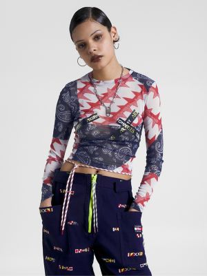 TOMMY X ARIES Long-Sleeve Top, Bandana Clash Aop