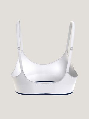 Monotype Logo Bralette, White