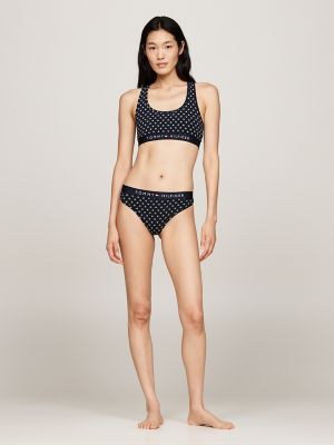 Tommy Logo Stretch Cotton Thong, All Stars Aop