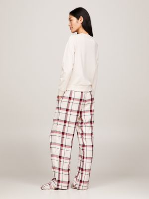 Tommy Hilfiger Women's Black And Red Plaid Pyjama Set / Various