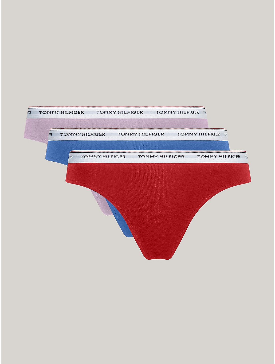 Tommy Hilfiger Women's Logo Mix Thong 3-Pack