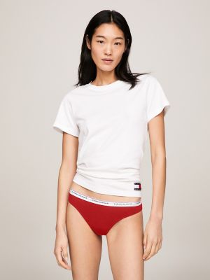 Трусы-стринги, с логотипом, 3 шт. — Tommy Hilfiger, цвет: Разноцветный — фото 2