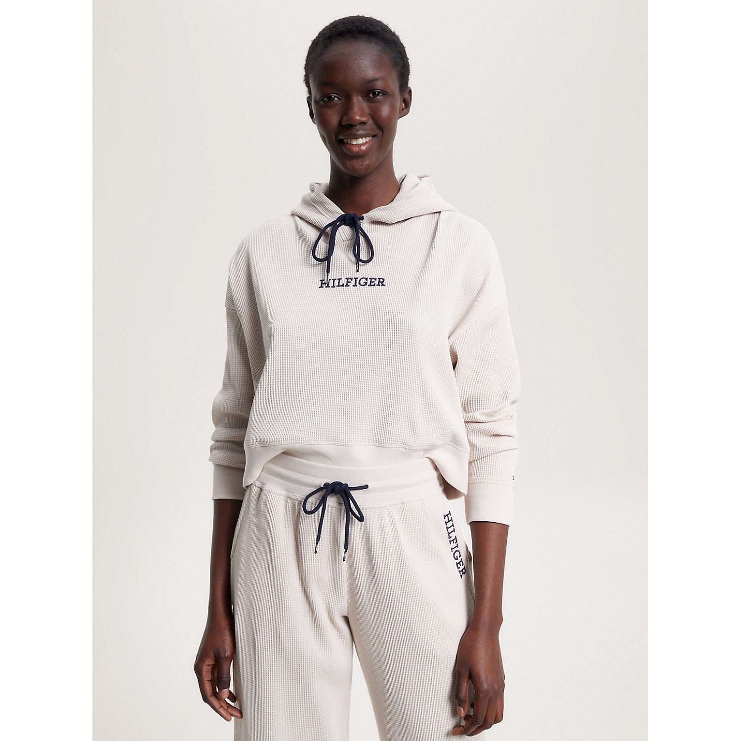 TOMMY HILFIGER Embroidered Monotype Lounge Hoodie