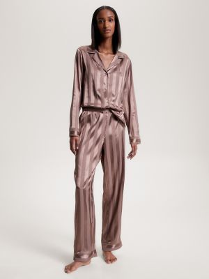 Tommy Hilfiger Women's 2-Pc. Printed Velour Pajamas Set - Macy's