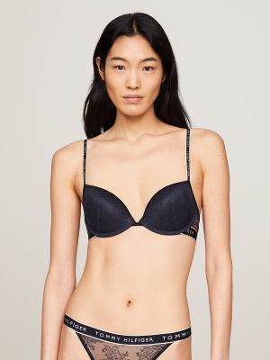Tommy Hilfiger Women s Lace Push Up Bra Navy 36c