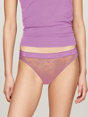 Tommy Logo Lace Bikini Panty, Sweet Pea Pink