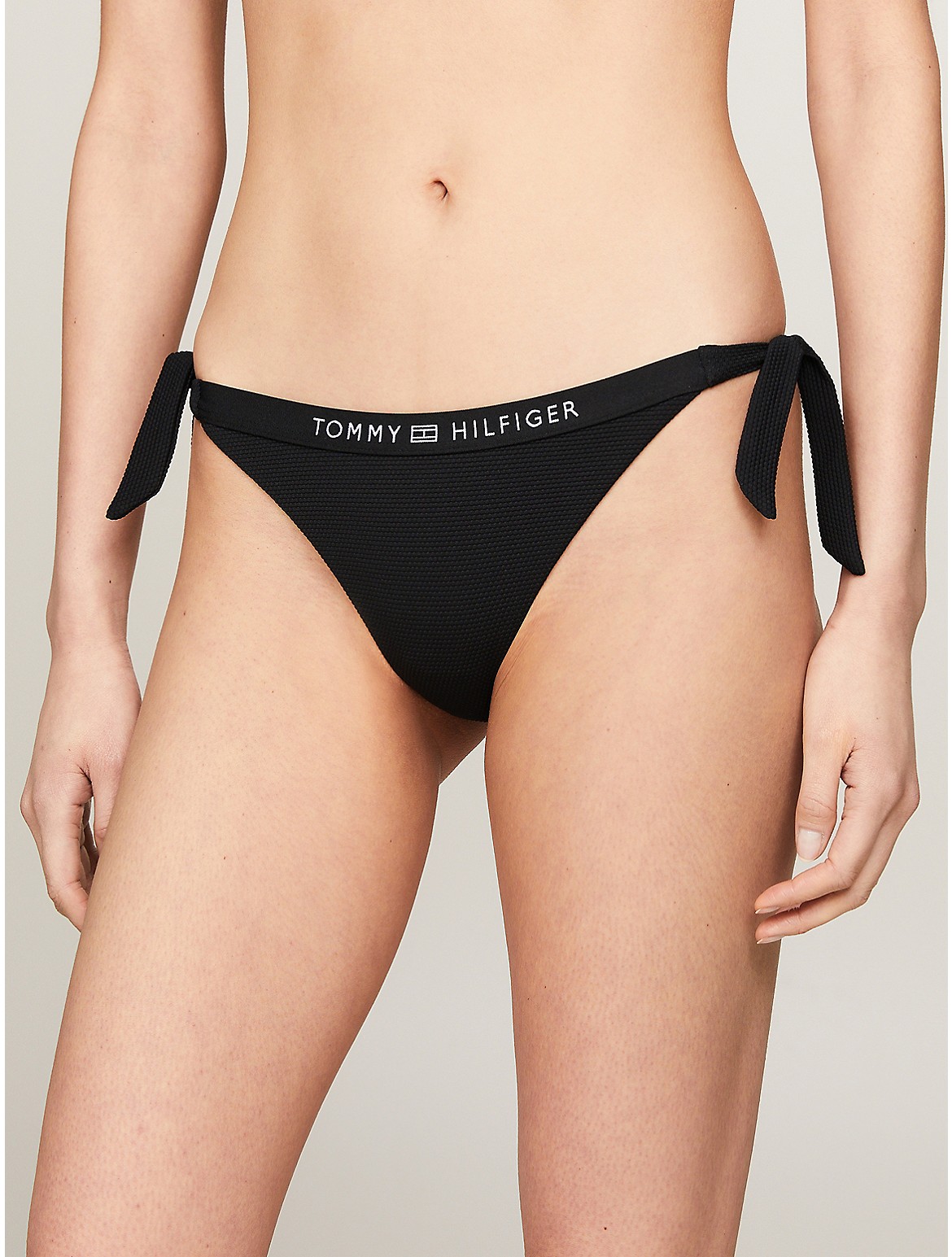Tommy Hilfiger Women's Tommy Logo Side-Tie Bikini Bottom