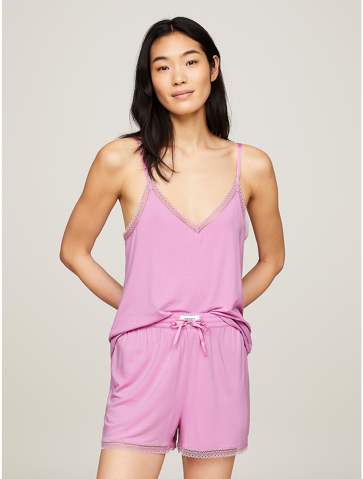 Shop Tommy Hilfiger Solid Modal Cami In Sweet Pea Pink