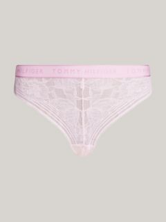 Logo Lace Thong — Pearly Pink 5