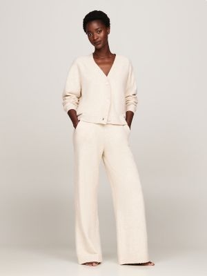 Knit Lounge Cardigan, Heathered Oat