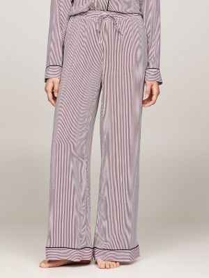 Stripe Viscose Pajama Pant, Deep Rouge Stripe