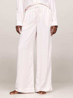 Stripe Viscose Pajama Pant, Pearl Pink