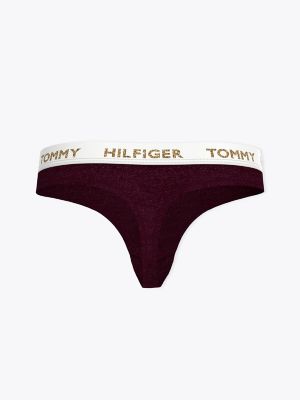 Flag Logo Thong, Deep Burgundy